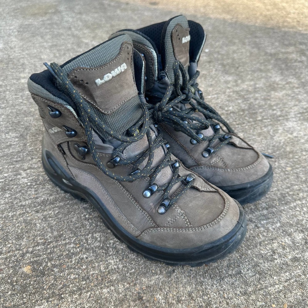 Lowa Brown Suede Gtx Mid Renegade Hiking Boots Women’s 8 Read
